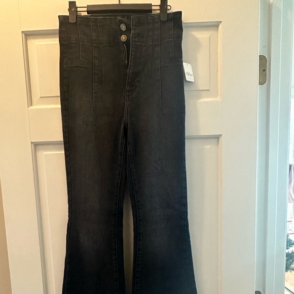 Free People Light Black Flare Jeans - Picture 2 of 10